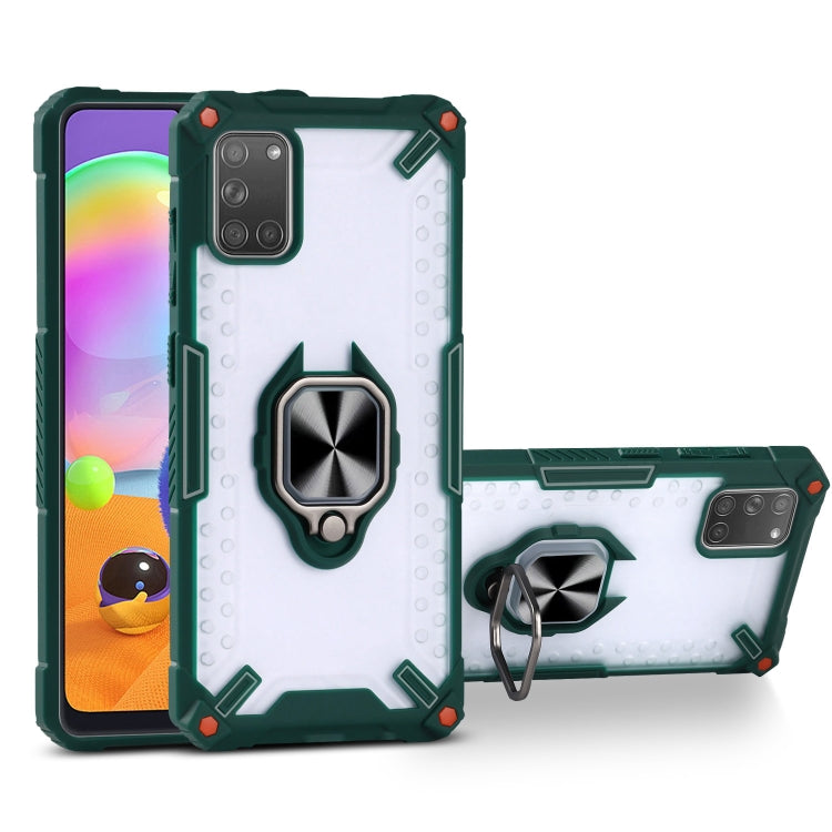 Matte TPU + PC Magnetic Shockproof Case with Ring Holder For Samsung Galaxy A31