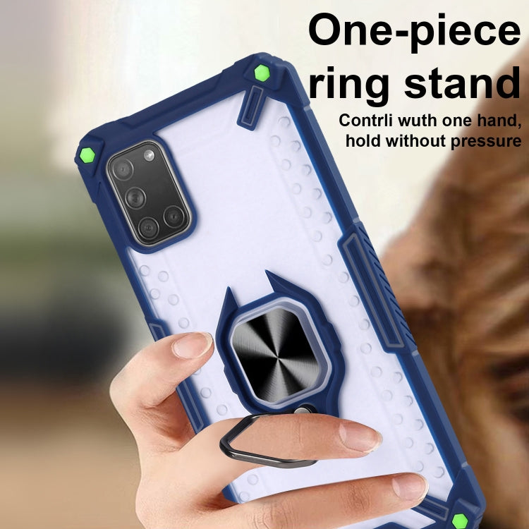 Matte TPU + PC Magnetic Shockproof Case with Ring Holder For Samsung Galaxy A31