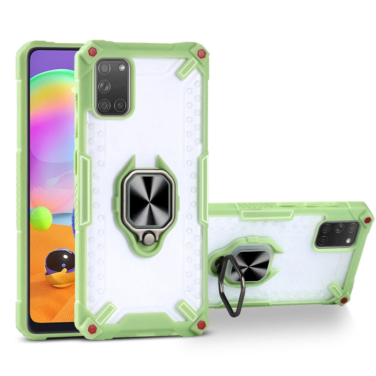 Matte TPU + PC Magnetic Shockproof Case with Ring Holder For Samsung Galaxy A31