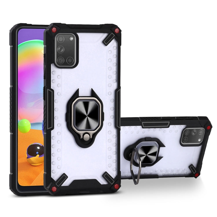 Matte TPU + PC Magnetic Shockproof Case with Ring Holder For Samsung Galaxy A31