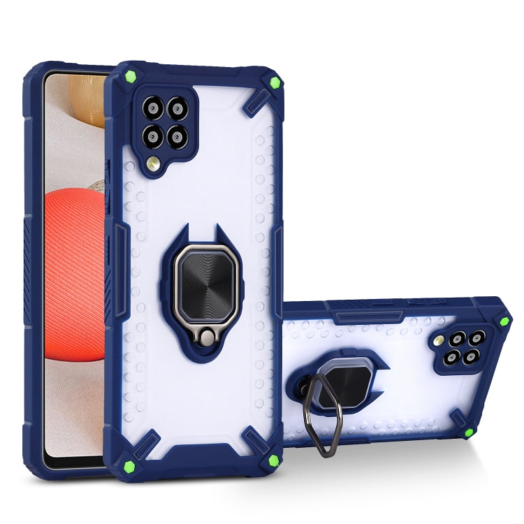Matte TPU + PC Magnetic Shockproof Case with Ring Holder For Samsung Galaxy A42 5G