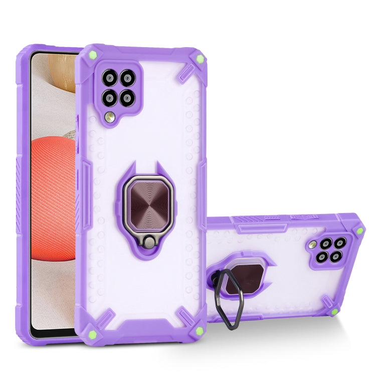 Matte TPU + PC Magnetic Shockproof Case with Ring Holder For Samsung Galaxy A42 5G