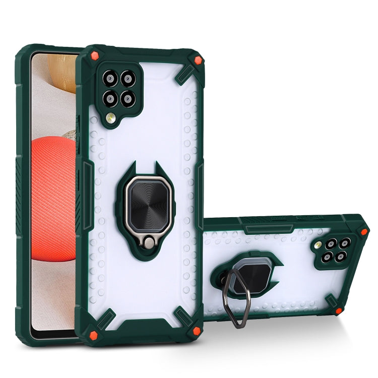 Matte TPU + PC Magnetic Shockproof Case with Ring Holder For Samsung Galaxy A42 5G