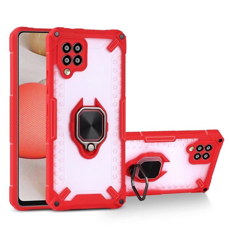 Matte TPU + PC Magnetic Shockproof Case with Ring Holder For Samsung Galaxy A42 5G