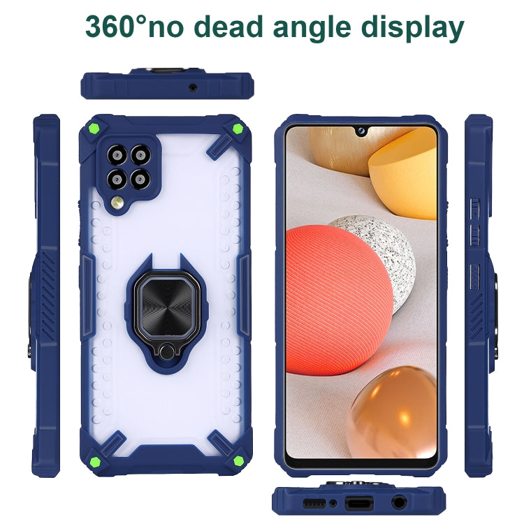 Matte TPU + PC Magnetic Shockproof Case with Ring Holder For Samsung Galaxy A42 5G
