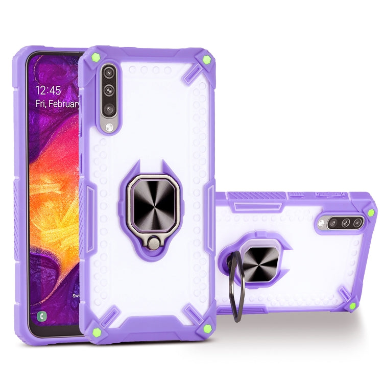 Matte TPU + PC Magnetic Shockproof Case with Ring Holder For Samsung Galaxy A50