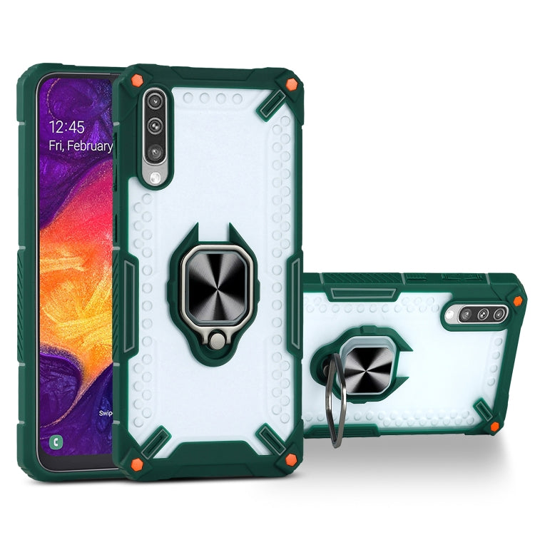 Matte TPU + PC Magnetic Shockproof Case with Ring Holder For Samsung Galaxy A50