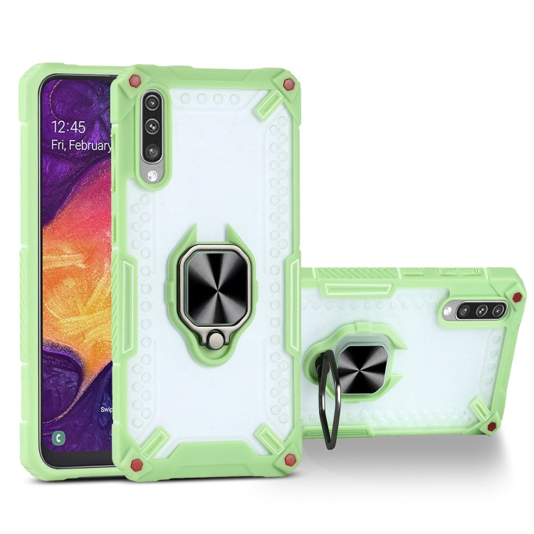 Matte TPU + PC Magnetic Shockproof Case with Ring Holder For Samsung Galaxy A50
