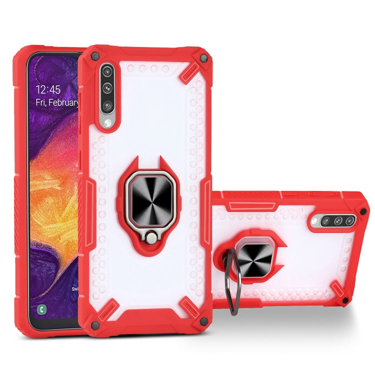 Matte TPU + PC Magnetic Shockproof Case with Ring Holder For Samsung Galaxy A50