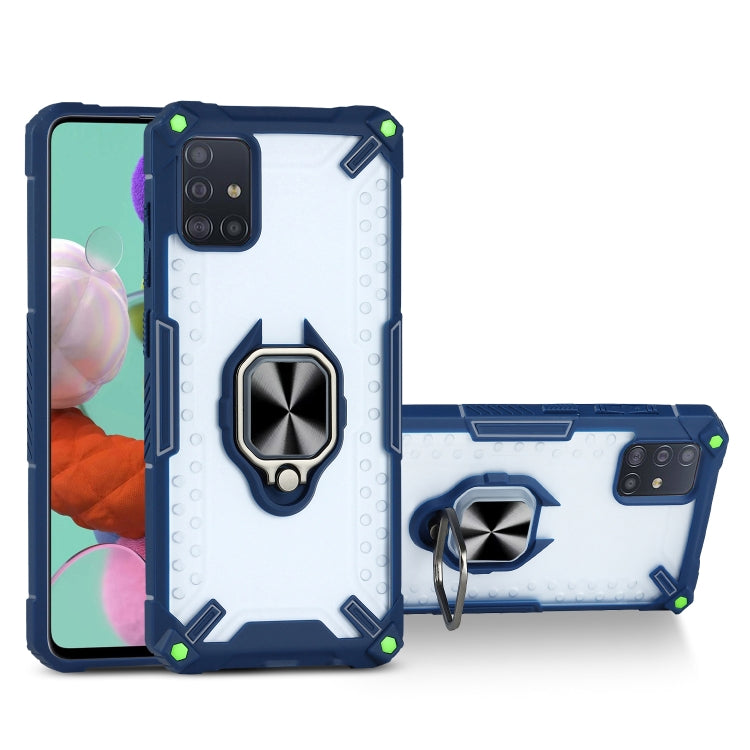 Matte TPU + PC Magnetic Shockproof Case with Ring Holder For Samsung Galaxy A51