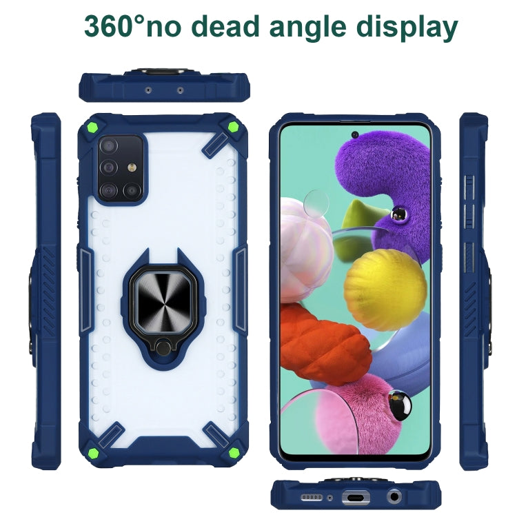 Matte TPU + PC Magnetic Shockproof Case with Ring Holder For Samsung Galaxy A51