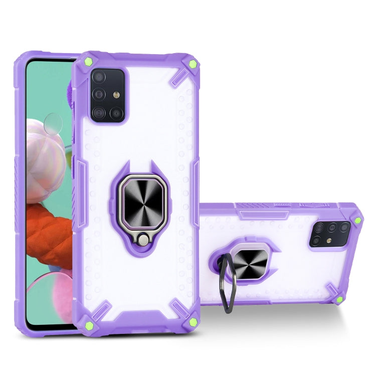 Matte TPU + PC Magnetic Shockproof Case with Ring Holder For Samsung Galaxy A51