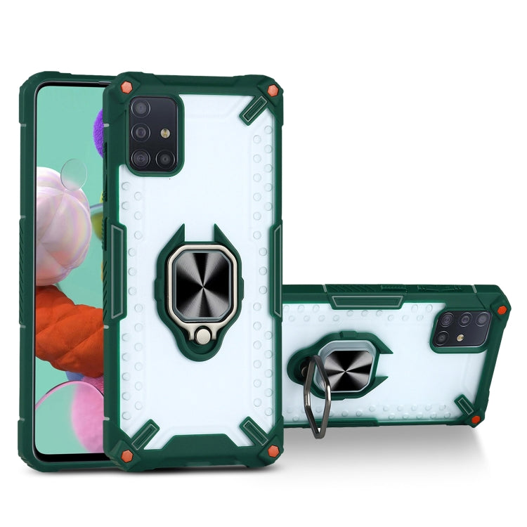 Matte TPU + PC Magnetic Shockproof Case with Ring Holder For Samsung Galaxy A51