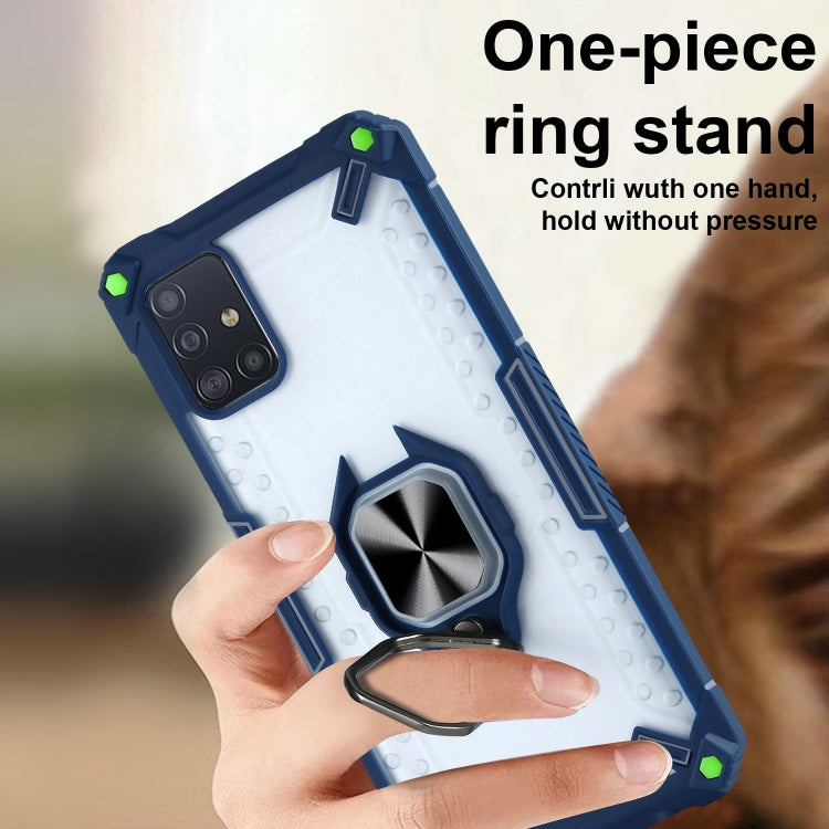 Matte TPU + PC Magnetic Shockproof Case with Ring Holder For Samsung Galaxy A51