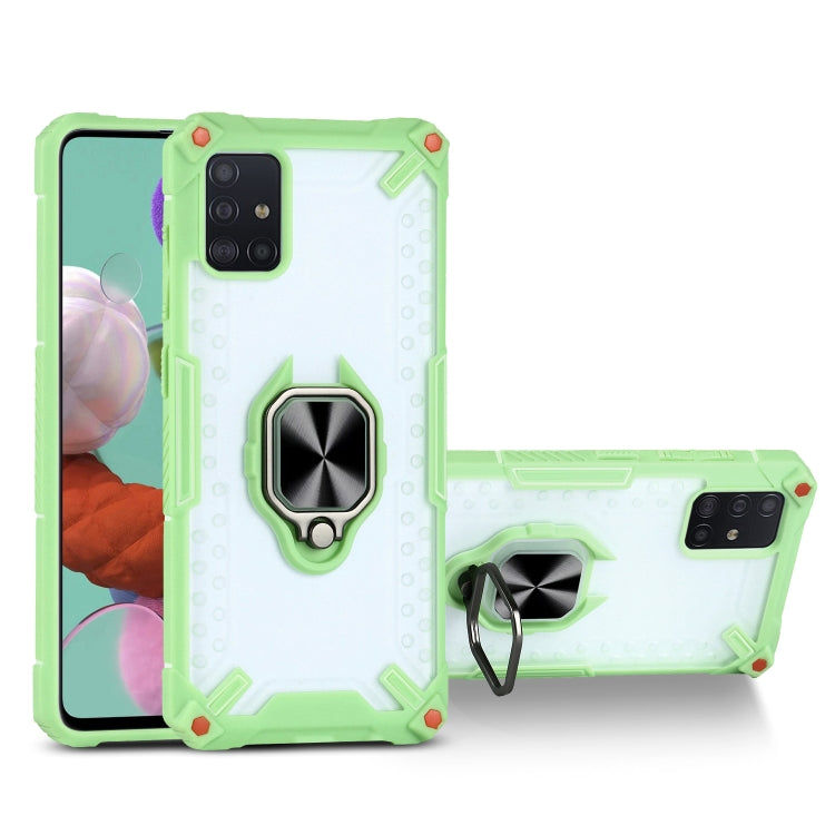 Matte TPU + PC Magnetic Shockproof Case with Ring Holder For Samsung Galaxy A51