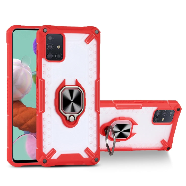 Matte TPU + PC Magnetic Shockproof Case with Ring Holder For Samsung Galaxy A51