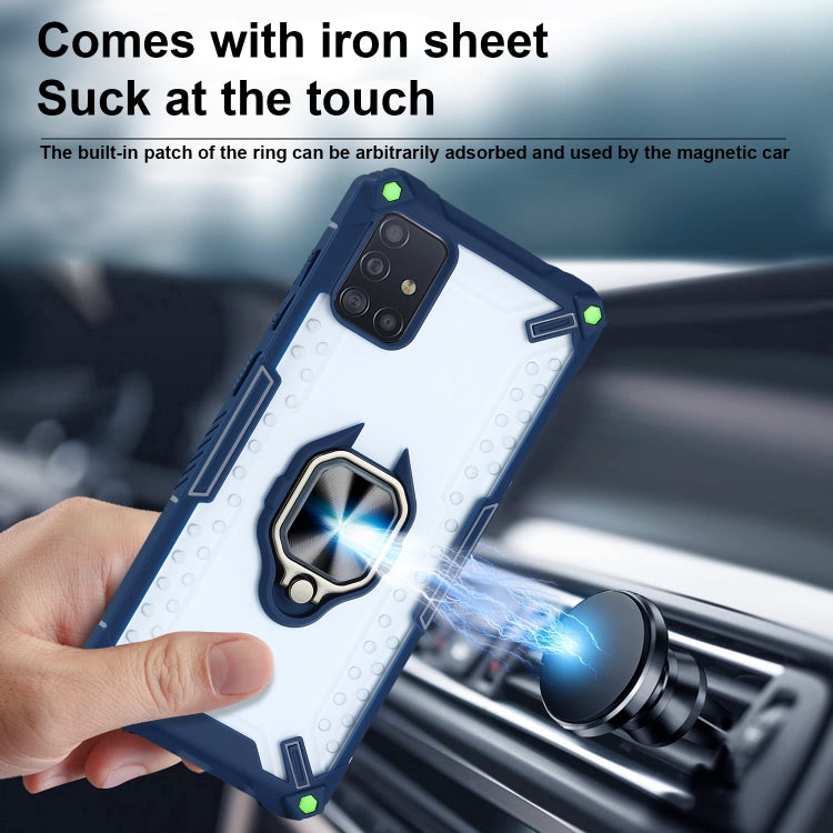 Matte TPU + PC Magnetic Shockproof Case with Ring Holder For Samsung Galaxy A51