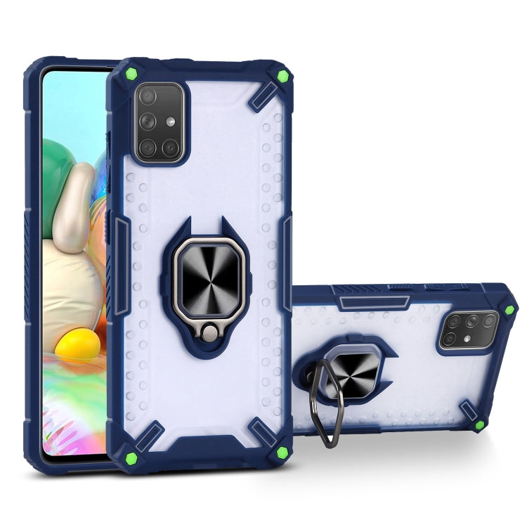 Matte TPU + PC Magnetic Shockproof Case with Ring Holder For Samsung Galaxy A71