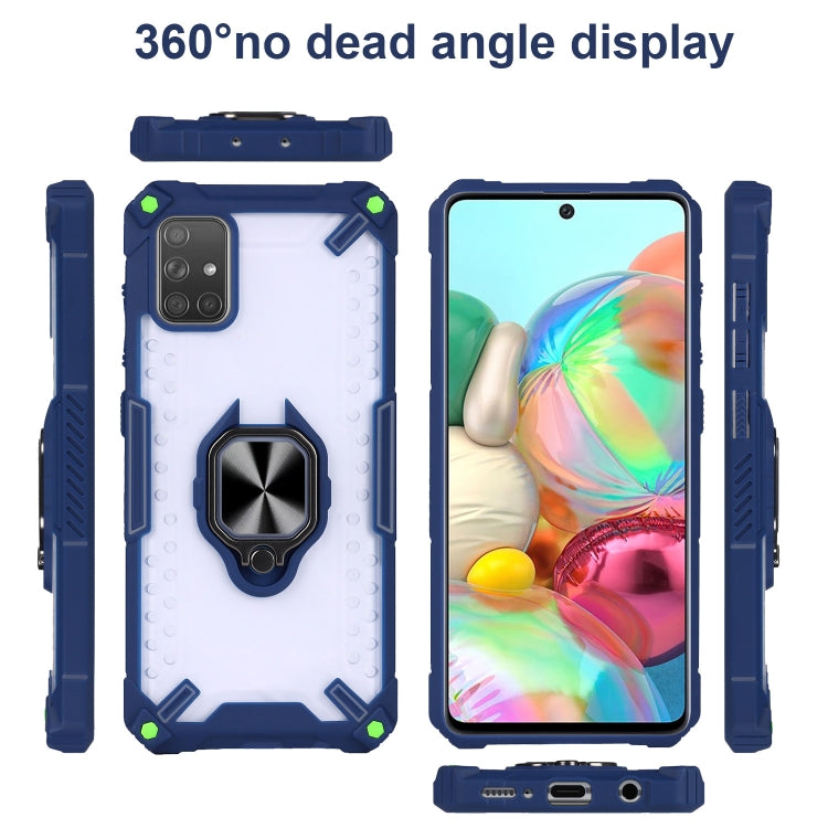 Matte TPU + PC Magnetic Shockproof Case with Ring Holder For Samsung Galaxy A71