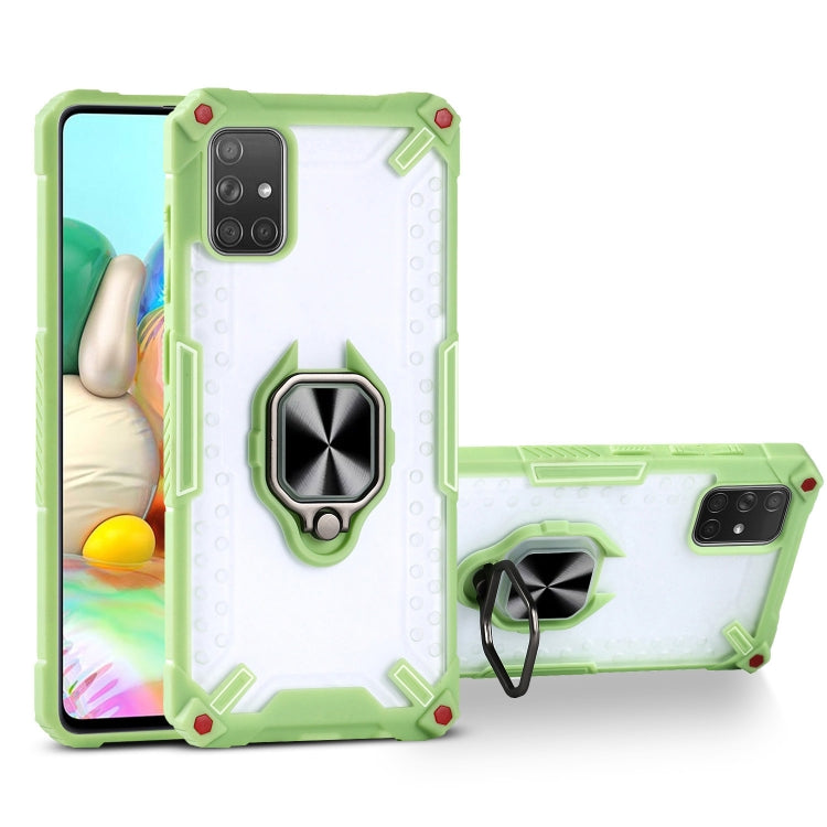 Matte TPU + PC Magnetic Shockproof Case with Ring Holder For Samsung Galaxy A71