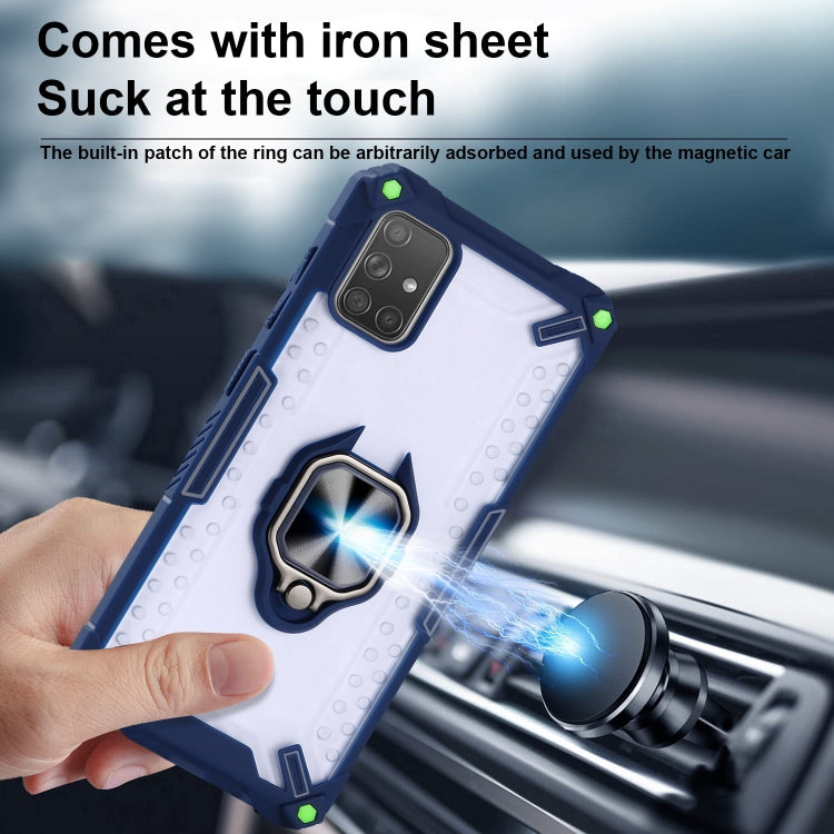Matte TPU + PC Magnetic Shockproof Case with Ring Holder For Samsung Galaxy A71