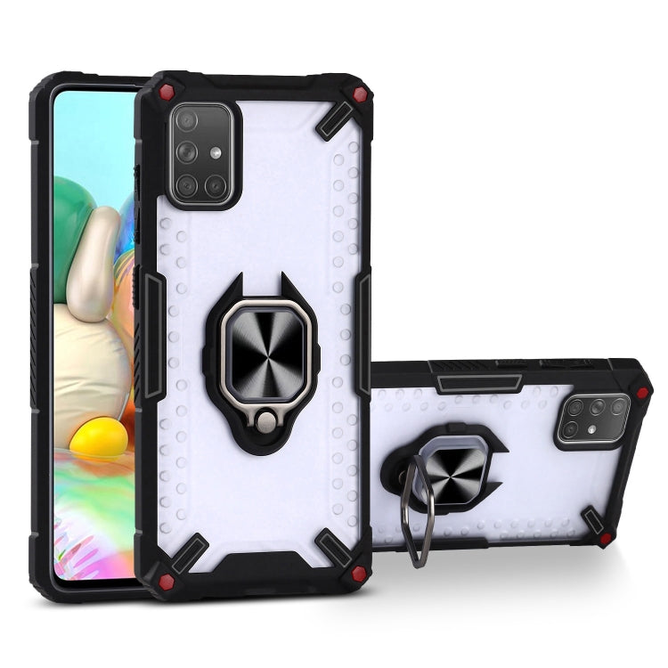 Matte TPU + PC Magnetic Shockproof Case with Ring Holder For Samsung Galaxy A71