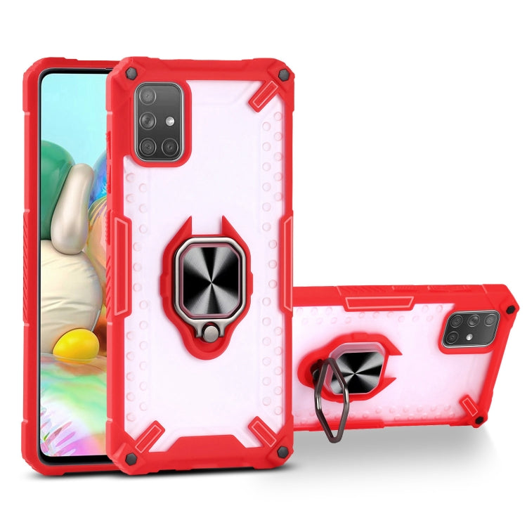 Matte TPU + PC Magnetic Shockproof Case with Ring Holder For Samsung Galaxy A71