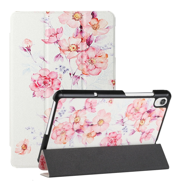 For Lenovo Tab M8 FHD (8705F) Silk Texture Colored Drawing Pattern Horizontal Flip Magnetic PU Leather Case with Three-folding Holder