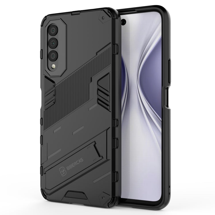 For Honor X20 SE Punk Armor 2 in 1 PC + TPU Shockproof Case with Invisible Holder