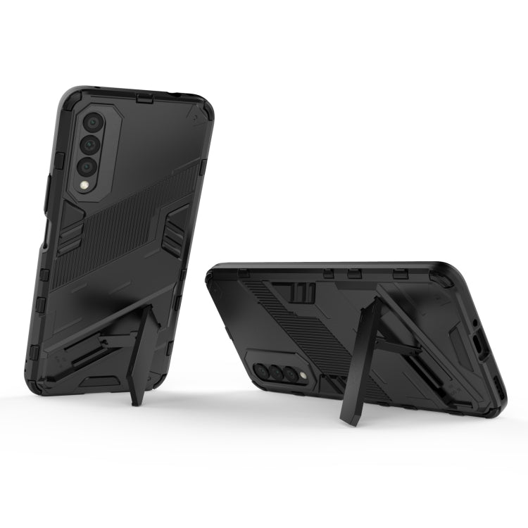 For Honor X20 SE Punk Armor 2 in 1 PC + TPU Shockproof Case with Invisible Holder