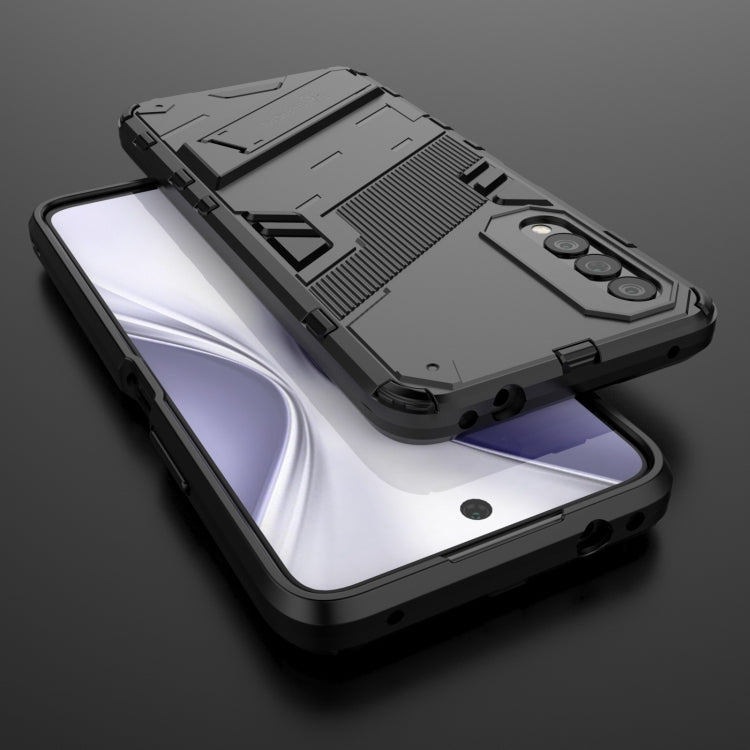 For Honor X20 SE Punk Armor 2 in 1 PC + TPU Shockproof Case with Invisible Holder