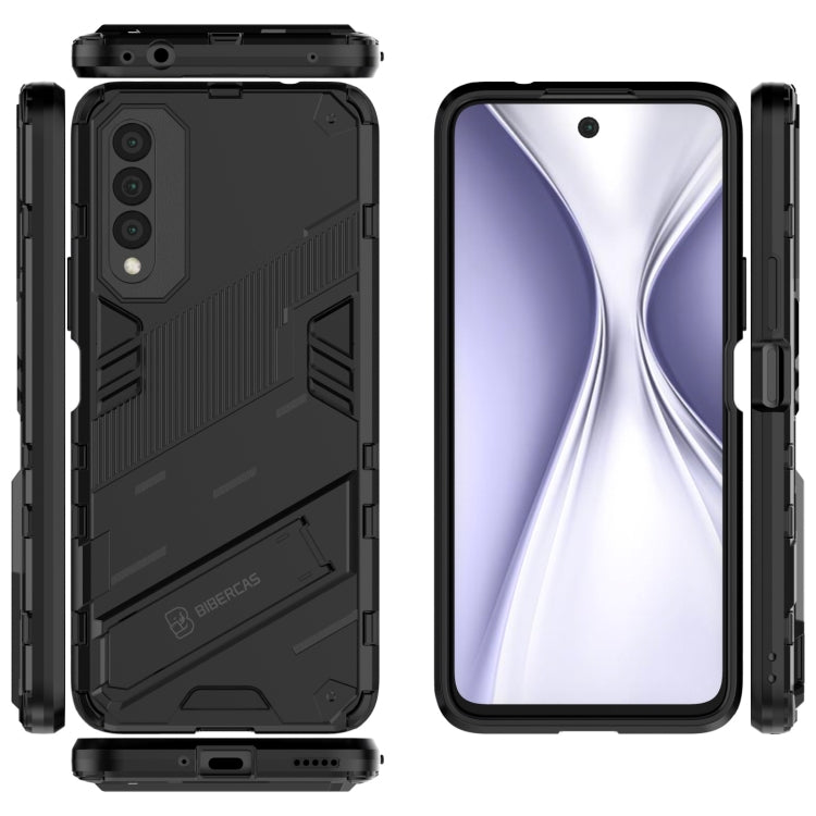 For Honor X20 SE Punk Armor 2 in 1 PC + TPU Shockproof Case with Invisible Holder