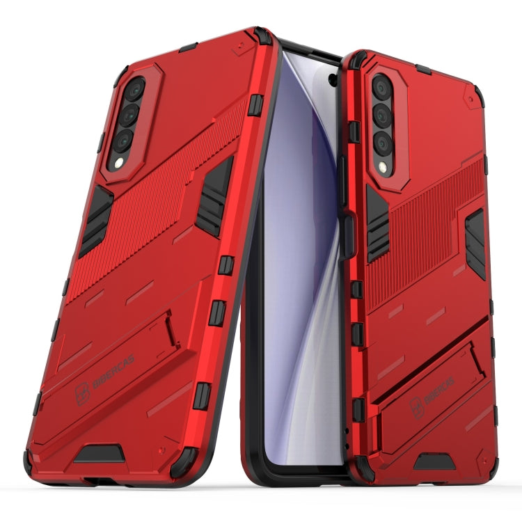 For Honor X20 SE Punk Armor 2 in 1 PC + TPU Shockproof Case with Invisible Holder