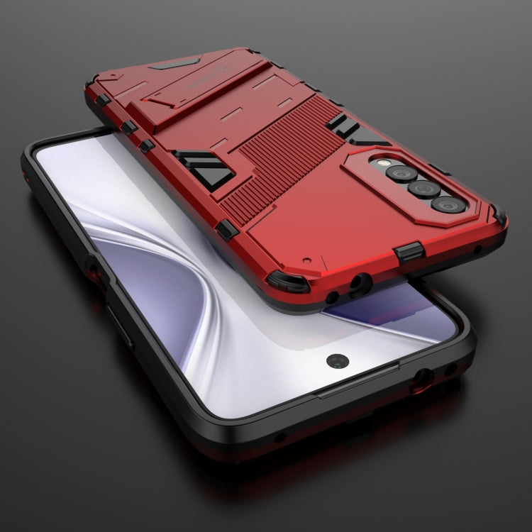 For Honor X20 SE Punk Armor 2 in 1 PC + TPU Shockproof Case with Invisible Holder