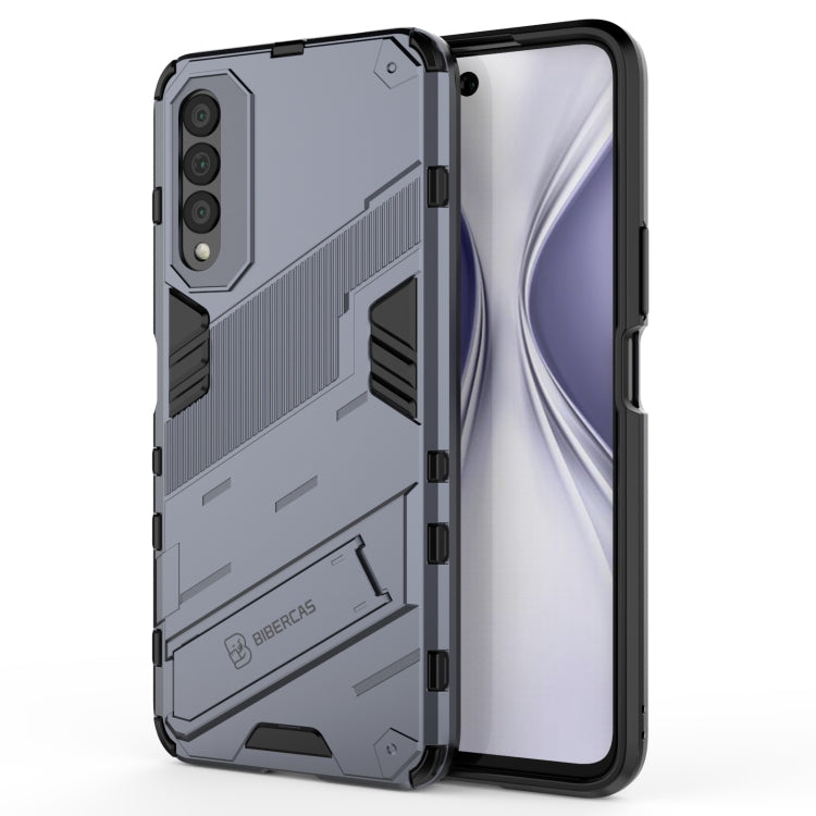 For Honor X20 SE Punk Armor 2 in 1 PC + TPU Shockproof Case with Invisible Holder