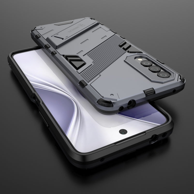 For Honor X20 SE Punk Armor 2 in 1 PC + TPU Shockproof Case with Invisible Holder