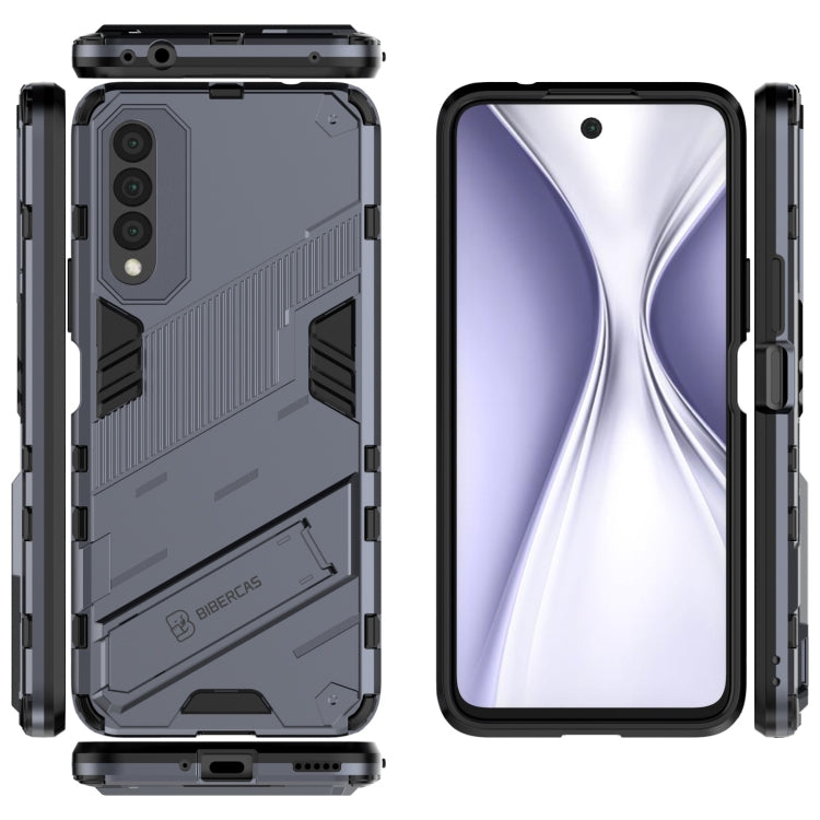 For Honor X20 SE Punk Armor 2 in 1 PC + TPU Shockproof Case with Invisible Holder