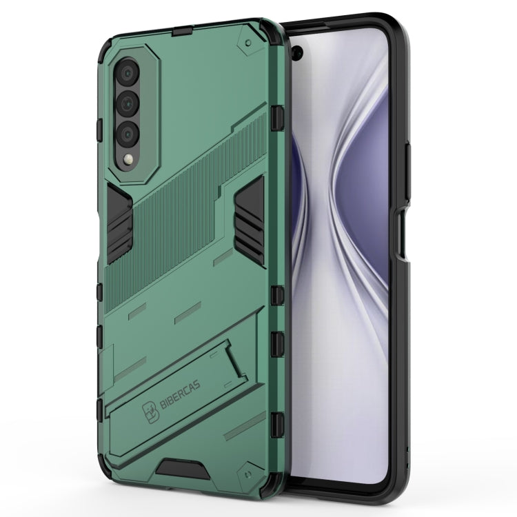 For Honor X20 SE Punk Armor 2 in 1 PC + TPU Shockproof Case with Invisible Holder