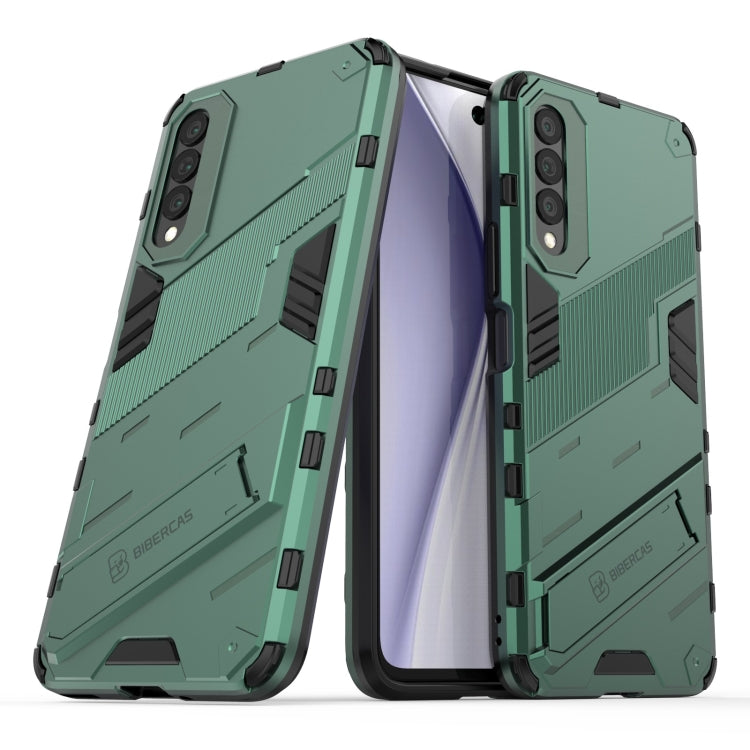 For Honor X20 SE Punk Armor 2 in 1 PC + TPU Shockproof Case with Invisible Holder