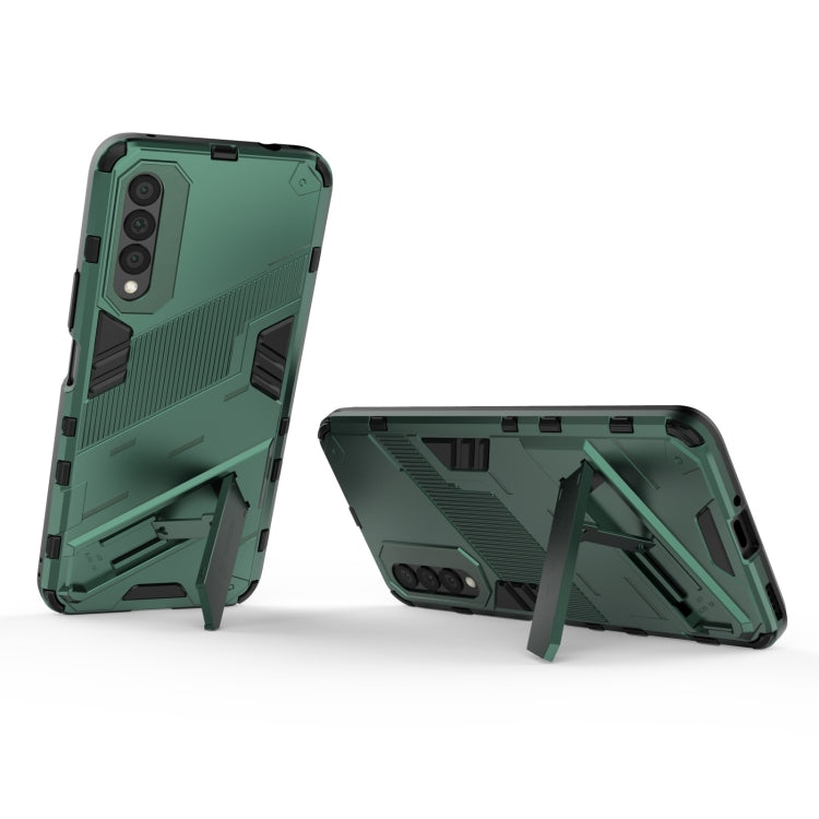 For Honor X20 SE Punk Armor 2 in 1 PC + TPU Shockproof Case with Invisible Holder