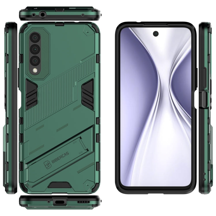 For Honor X20 SE Punk Armor 2 in 1 PC + TPU Shockproof Case with Invisible Holder