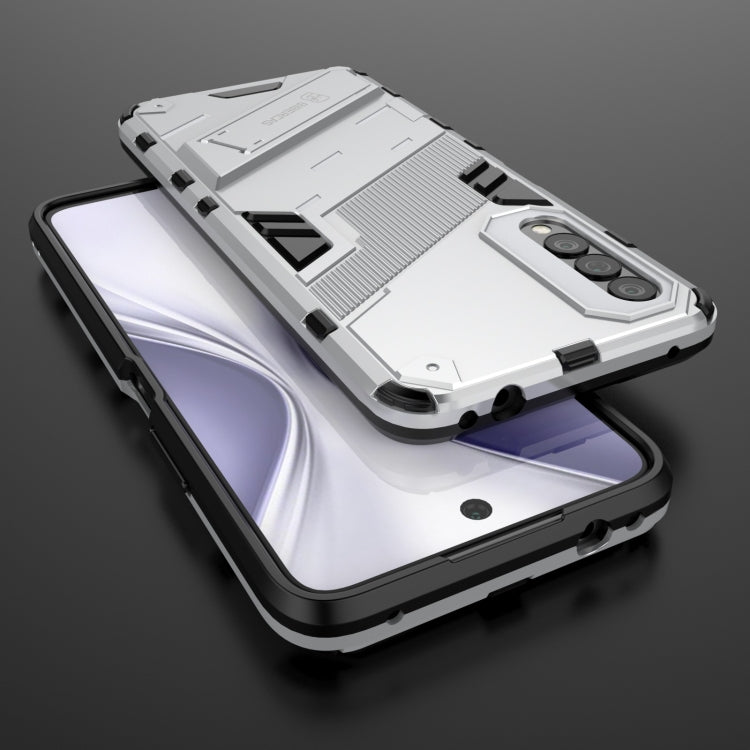 For Honor X20 SE Punk Armor 2 in 1 PC + TPU Shockproof Case with Invisible Holder