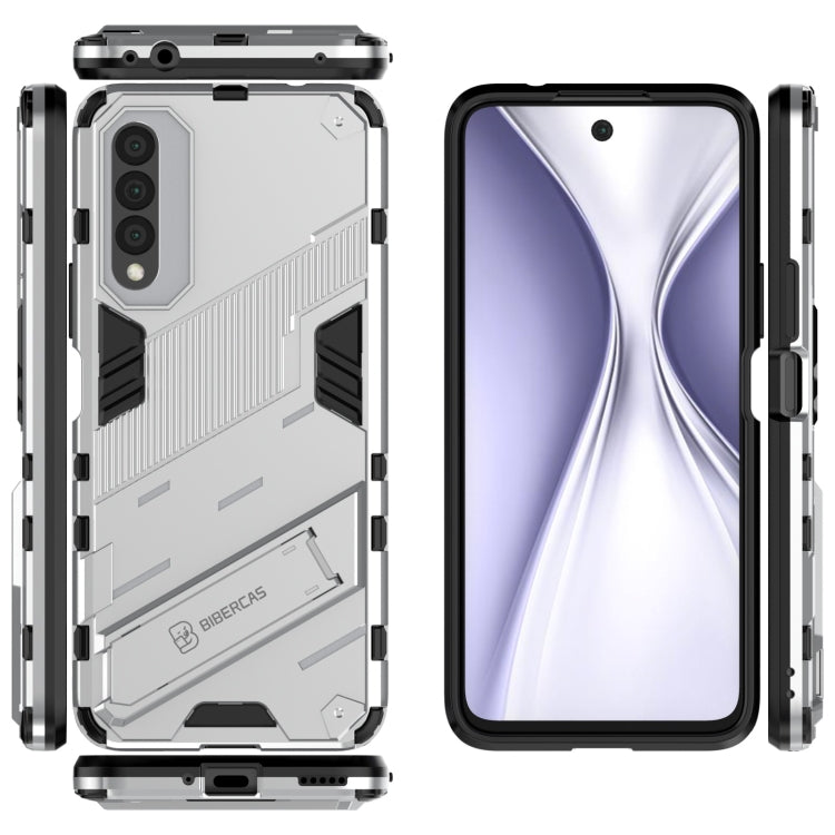 For Honor X20 SE Punk Armor 2 in 1 PC + TPU Shockproof Case with Invisible Holder
