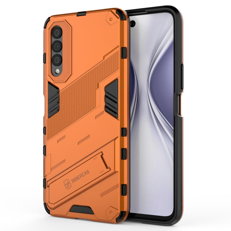 For Honor X20 SE Punk Armor 2 in 1 PC + TPU Shockproof Case with Invisible Holder