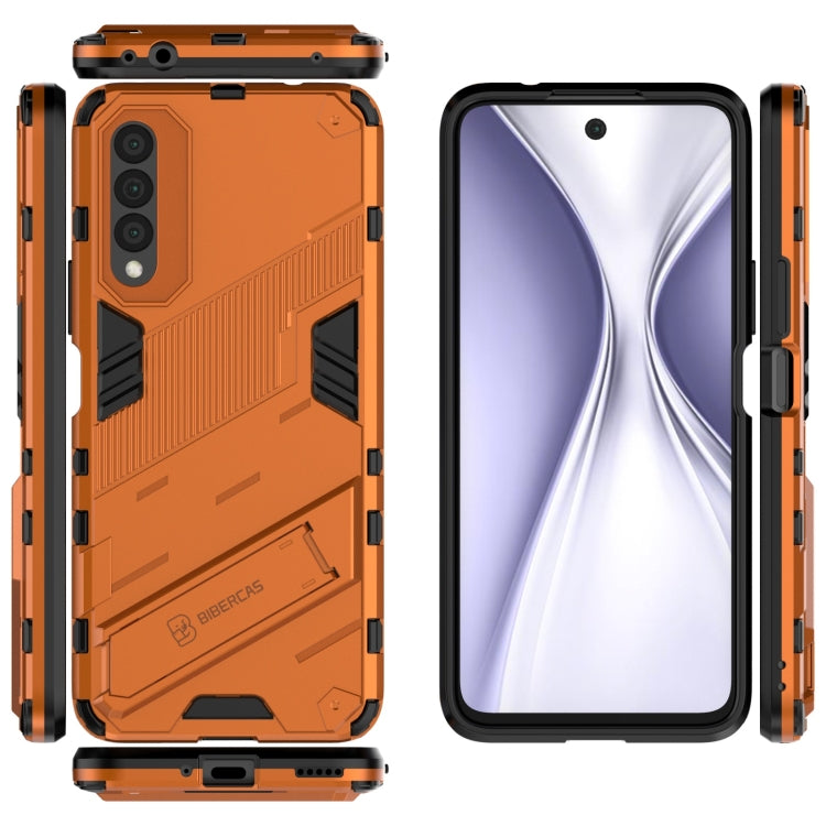 For Honor X20 SE Punk Armor 2 in 1 PC + TPU Shockproof Case with Invisible Holder