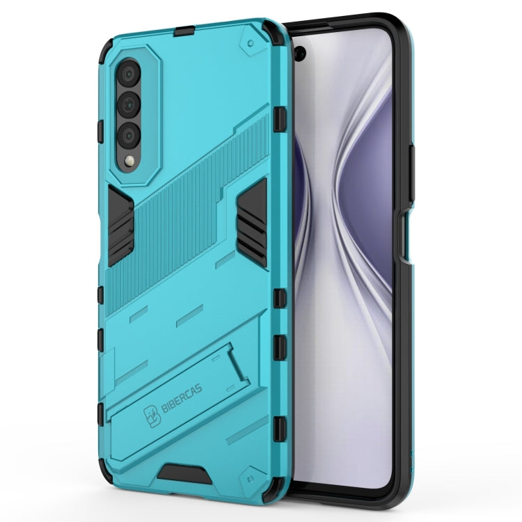 For Honor X20 SE Punk Armor 2 in 1 PC + TPU Shockproof Case with Invisible Holder