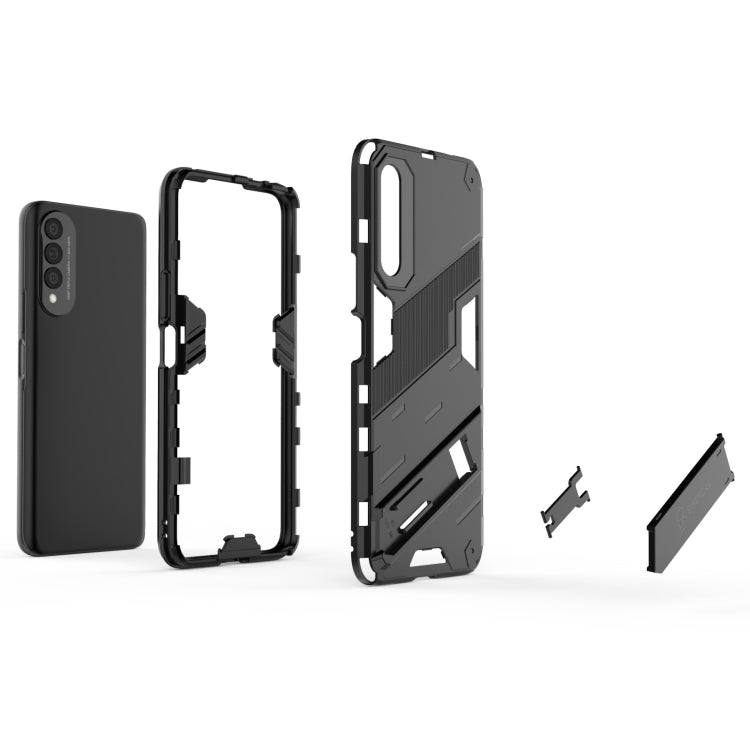 For Honor X20 SE Punk Armor 2 in 1 PC + TPU Shockproof Case with Invisible Holder