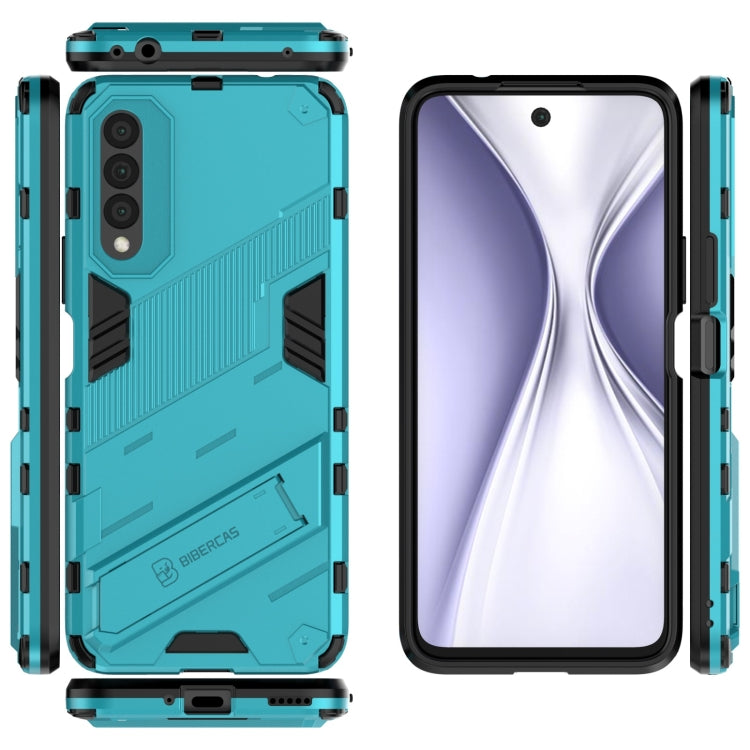 For Honor X20 SE Punk Armor 2 in 1 PC + TPU Shockproof Case with Invisible Holder