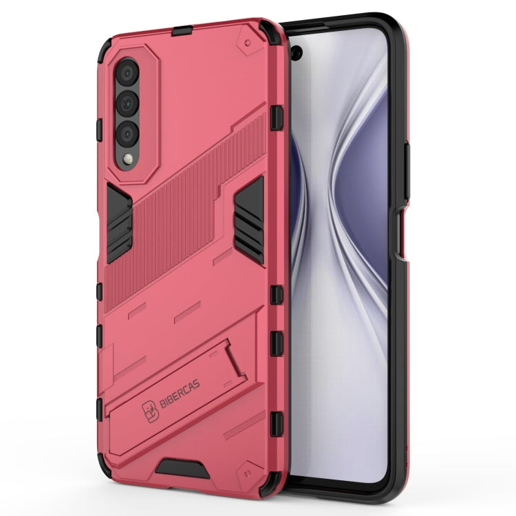 For Honor X20 SE Punk Armor 2 in 1 PC + TPU Shockproof Case with Invisible Holder