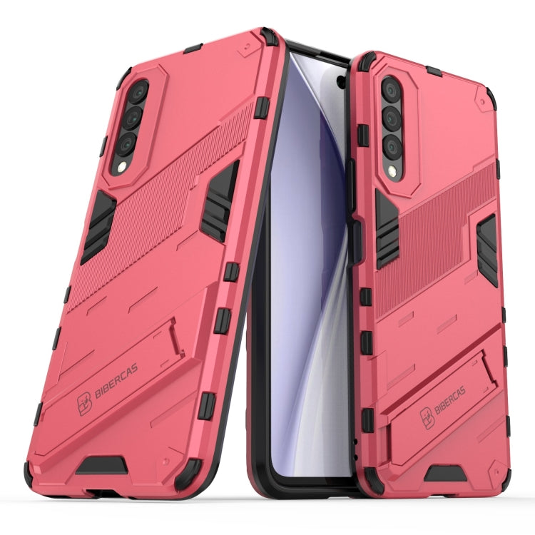 For Honor X20 SE Punk Armor 2 in 1 PC + TPU Shockproof Case with Invisible Holder